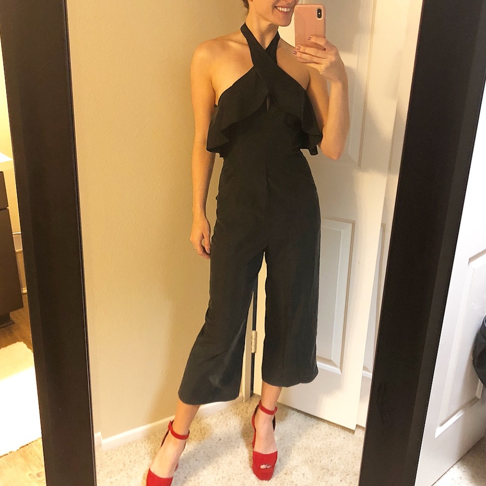 BCBG Generation Halter Ruffle Jumpsuit - Picture 5 of 5